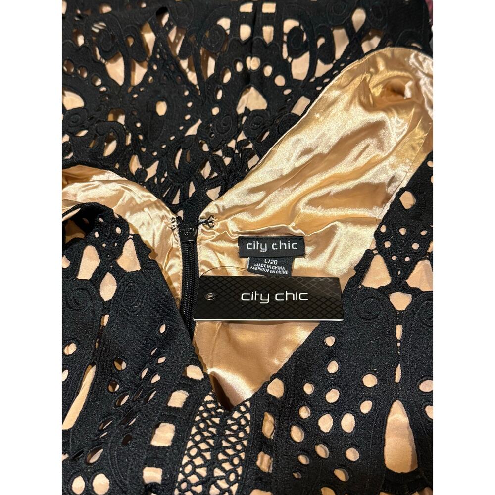 City Chic Black Lace Midi Dress - Picture 8 of 8
